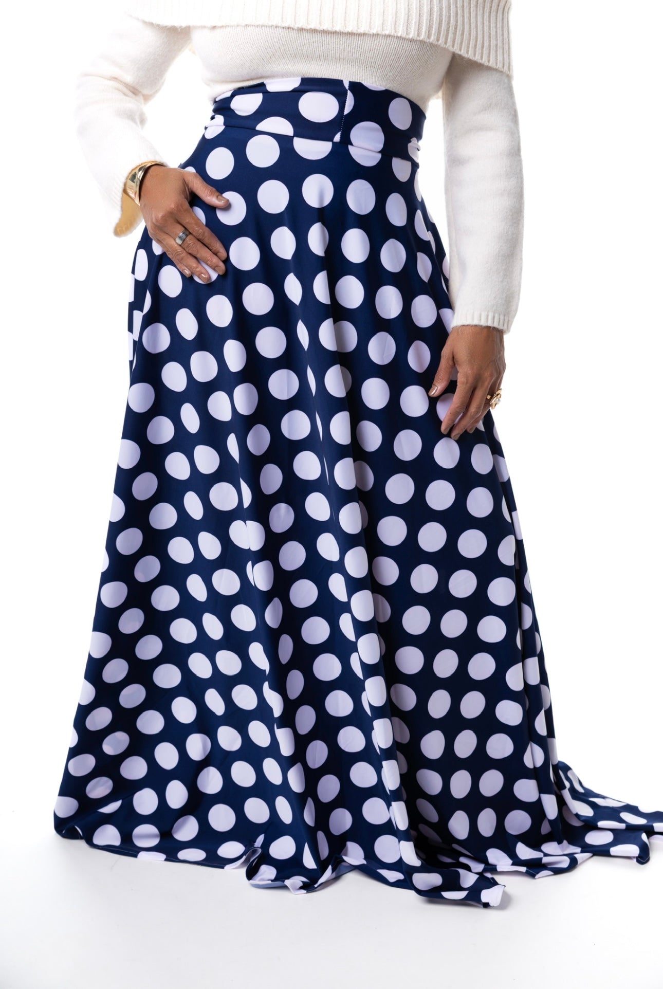 Navy Dot Maxi