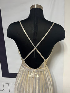 Vestido elegante champagne