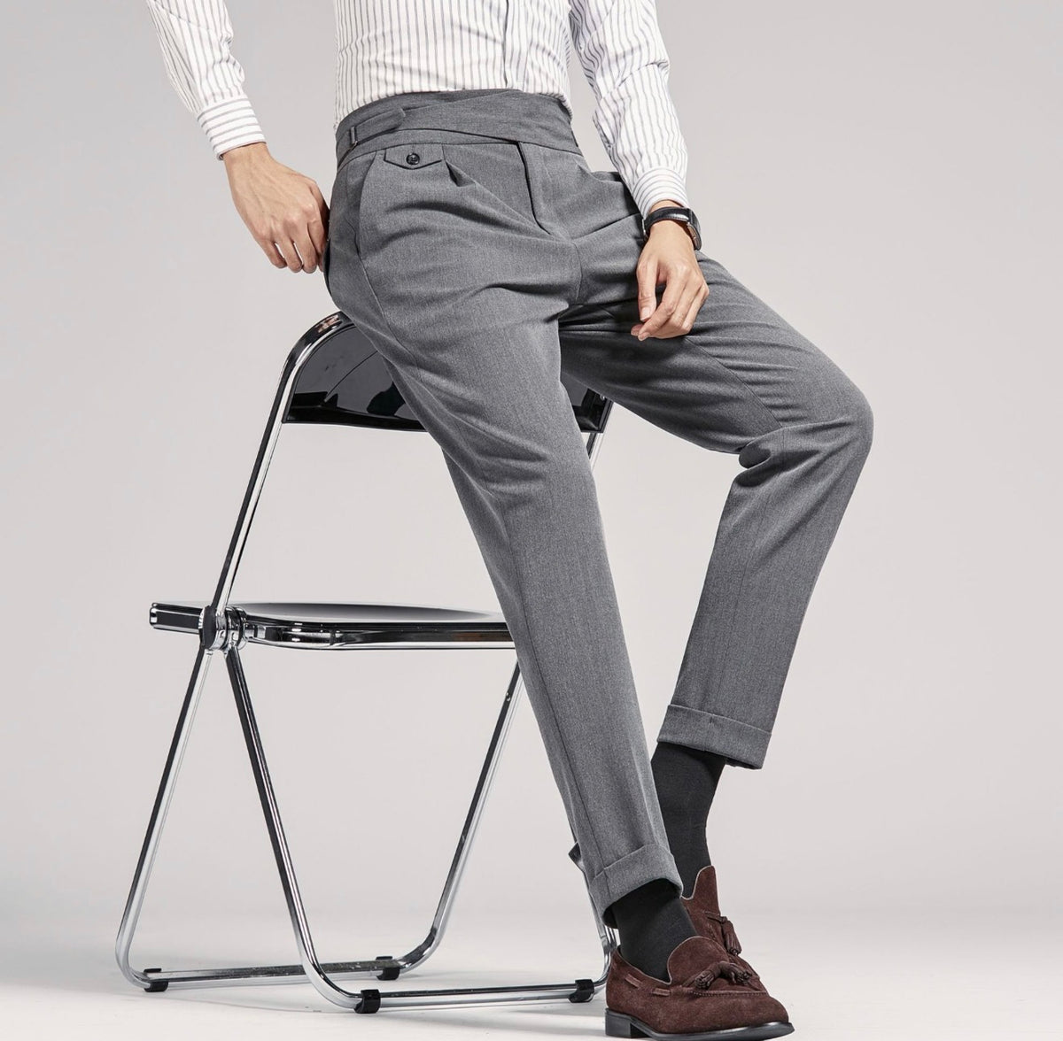 GRAY GURKHA TROUSER