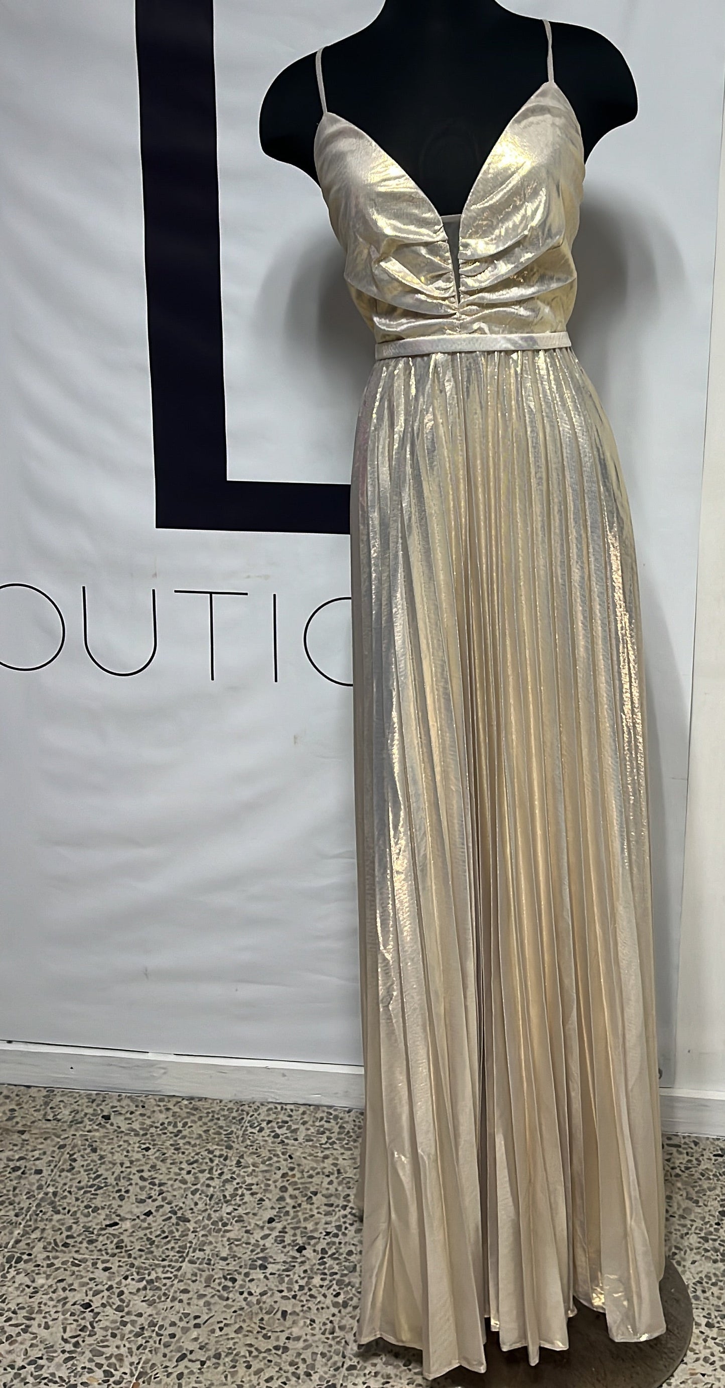 Vestido elegante champagne