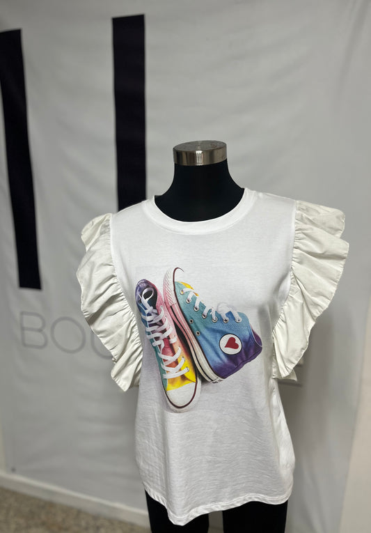 Blusa Sneaker Rainbow Ruffles