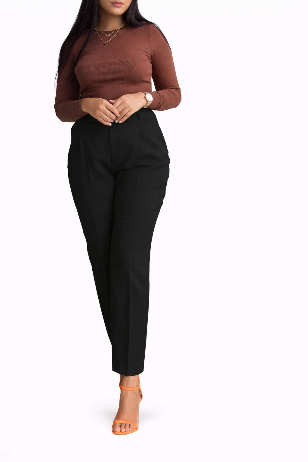 Women's Fashion Casual High Waist Solid Suit Pants Career Trousers