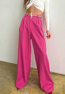 Women high waist wide leg pant