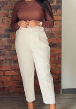 Cargar imagen en el visor de la galería, Women&#39;s Fashion Casual High Waist Solid Suit Pants Career Trousers