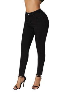 BLACK SEAMEDCROPPED JEANS