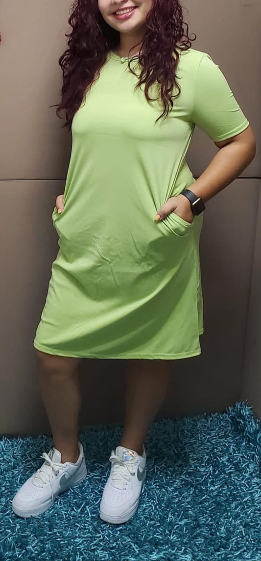 Traje verde pastel